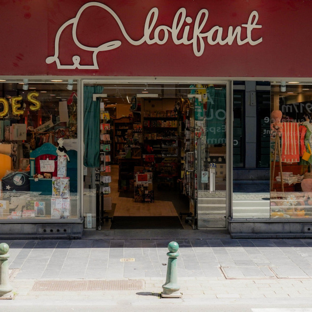 Photo de la devanture du magasin de jouet Lolifant à Liège