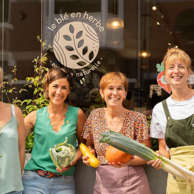 Photo de l'équipe du commerce d'alimentation - le blé en herbe à Tilff