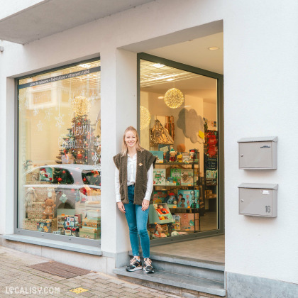 Façade de la boutique d'articles pour bébés La Marionette à Welkenraedt.