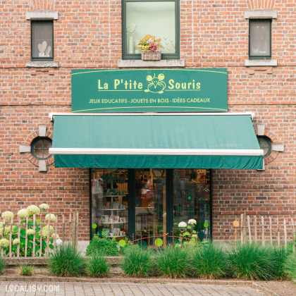 Façade du magasin de jouets La P'tite souris à Herve