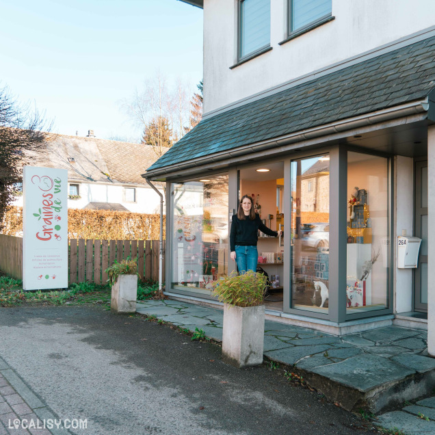 Façade du magasin Bébes Graines de Vie à Waimes – articles pour bébés et jeunes enfants.