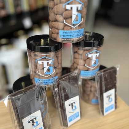 Promotion sur les chocolats et amandes de la marque TS Nutrition